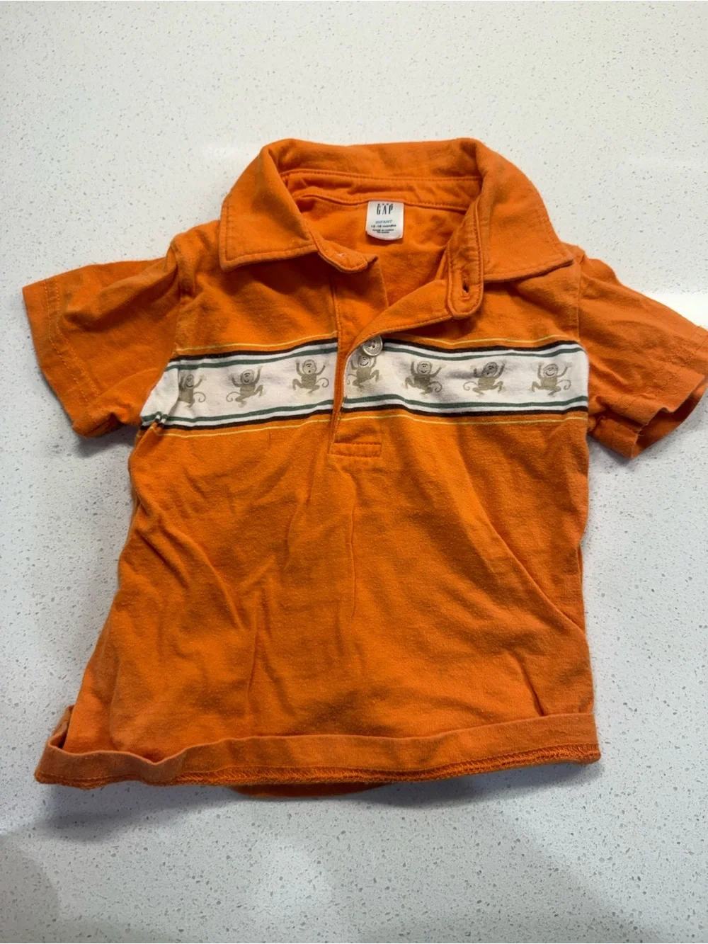 GAP Orange Polo with Monkey Stripe - Kids